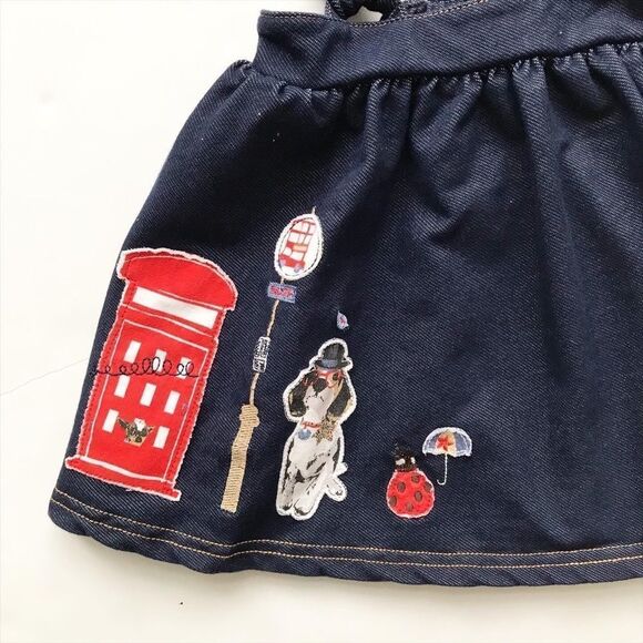 NEXT phone booth suspender skirt  EUC 2-3T - Picture 3 of 6